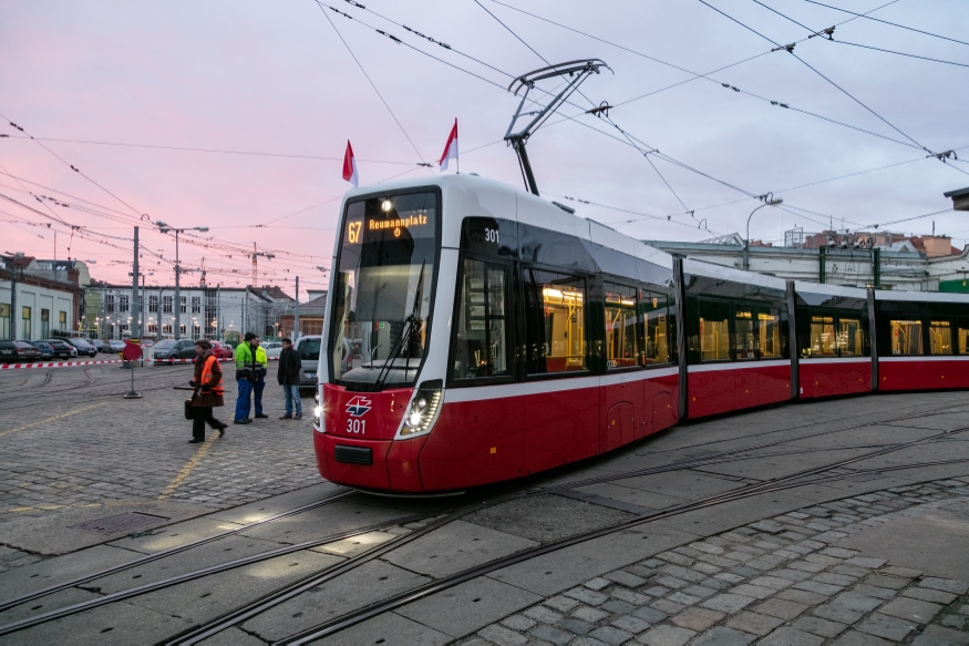 Flexity Ersteinsatz Linie 67 am 6.Dezember 2018