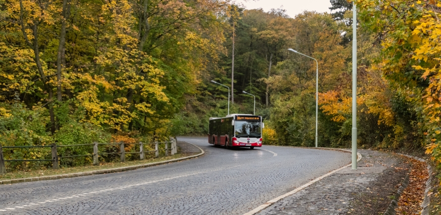 Buslinie 38A Höhenstraße Fahrtrichtung Heiligenstadt