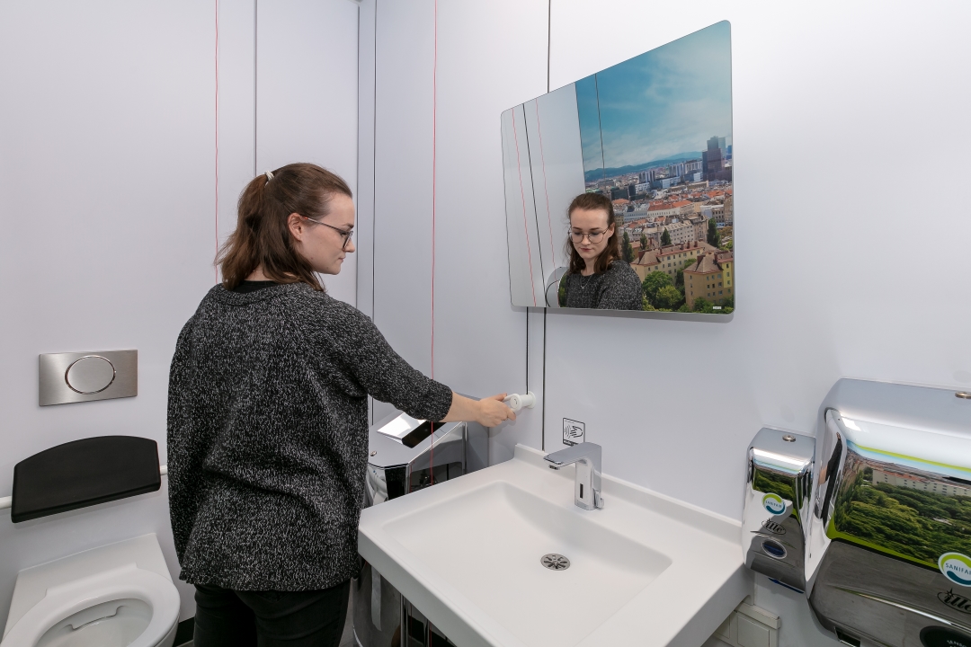 Neues WC in der U-Bahn Station Stephansplatz