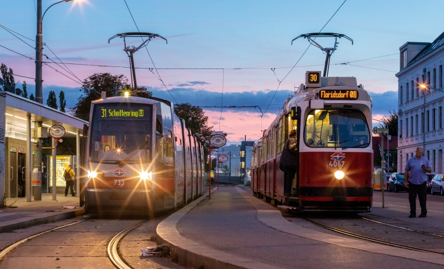 Linie 31 und Linie 30 in Stammersdorf unterwegs