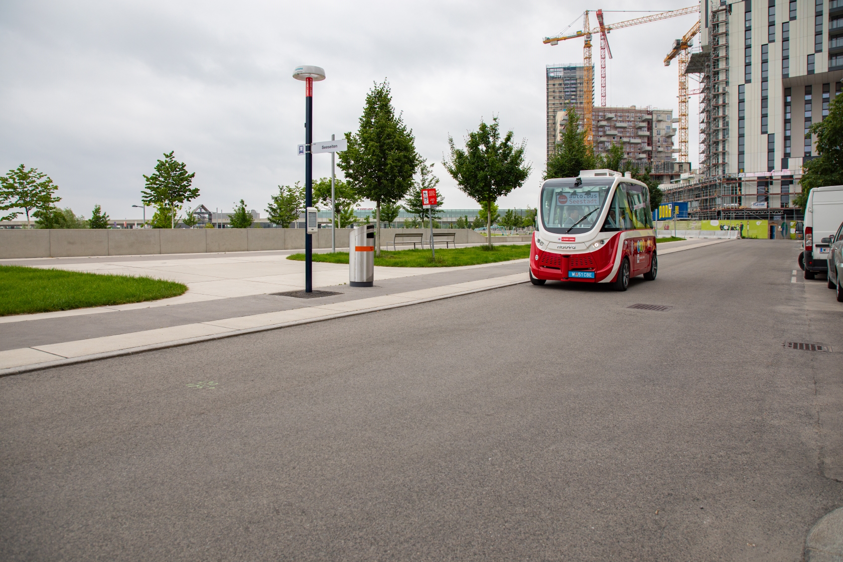 Autonomer Bus in Seestadt