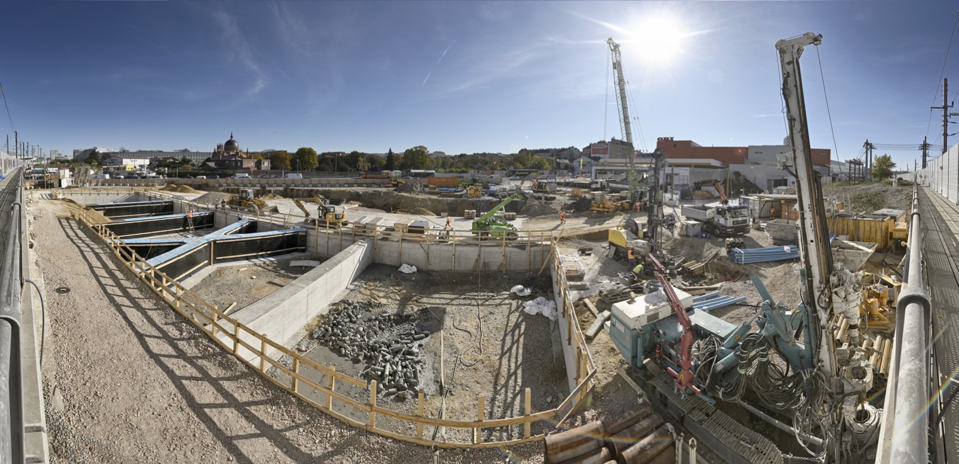 Baustelle der U2 beim Matzleinsdorfer Platz, Beginn Triester Straße