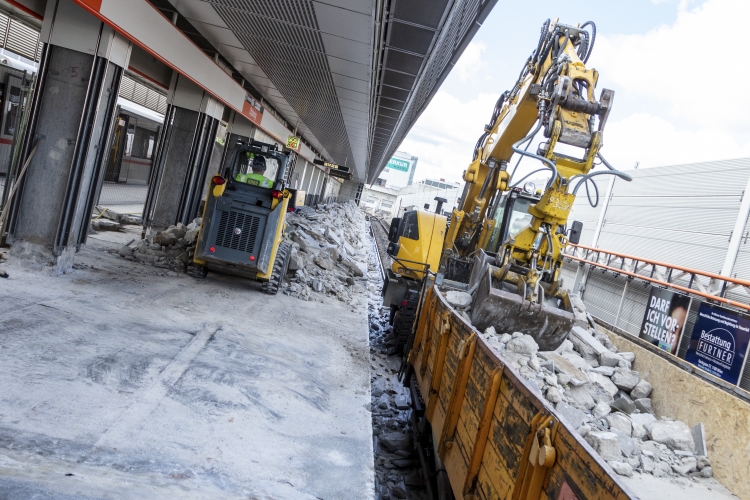 Bauarbeiten U3 Haltestelle Ottakring