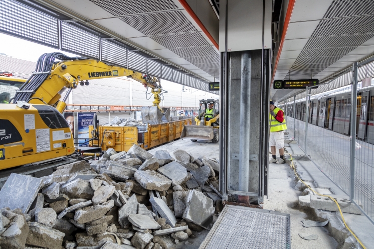 Bauarbeiten U3 Haltestelle Ottakring