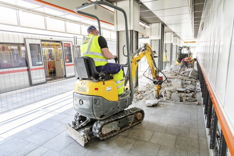 Bauarbeiten U3 Haltestelle Ottakring