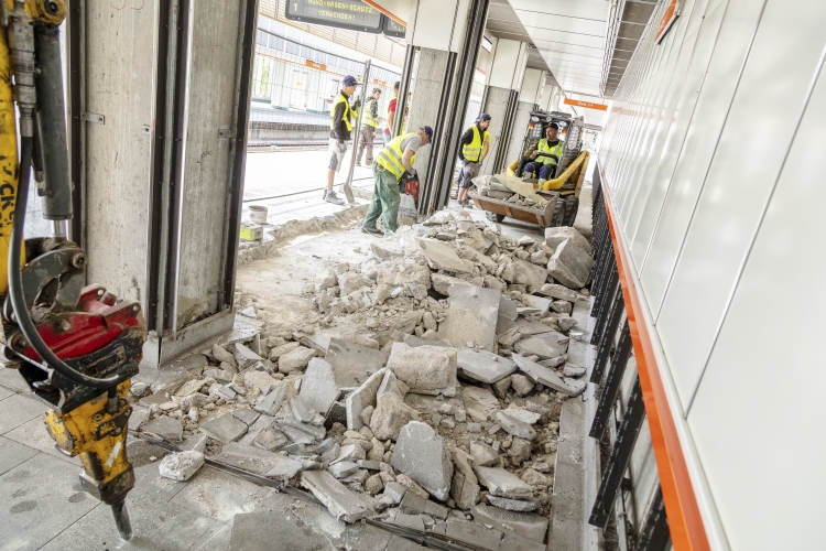 Bauarbeiten U3 Haltestelle Ottakring