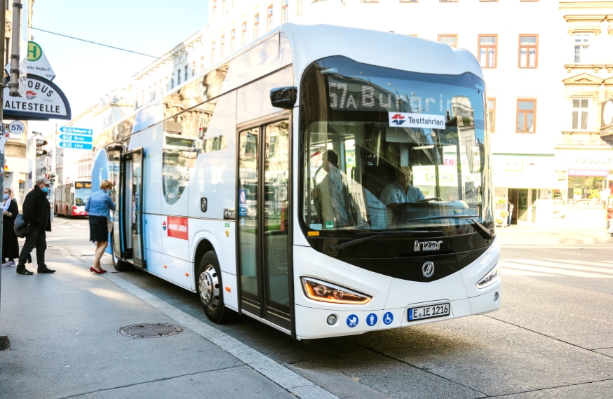 E-Bus Testbus Testfahrt Linie 57A