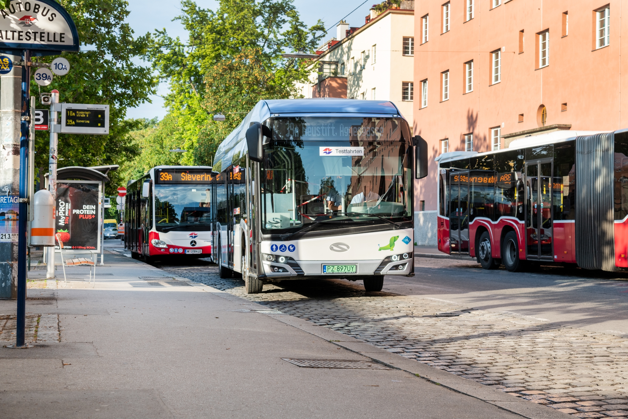 Wasserstoffbus Testbus Testfahrt Linie 39A