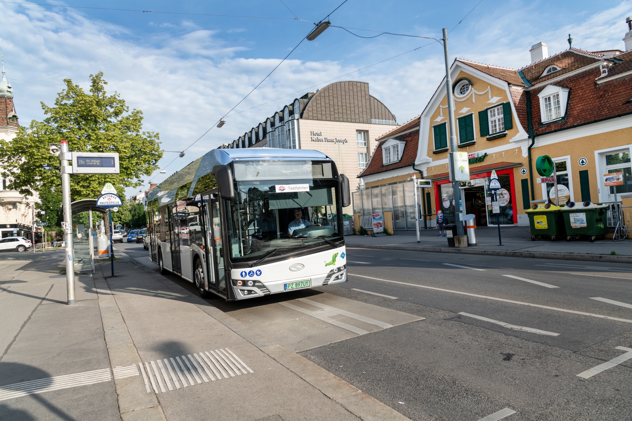 Wasserstoffbus Testbus Testfahrt Linie 39A