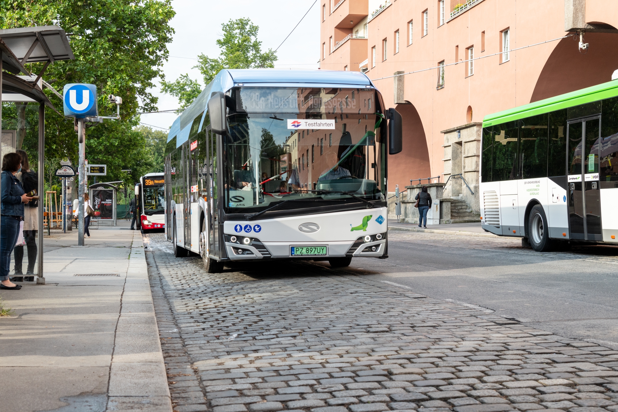 Wasserstoffbus Testbus Testfahrt Linie 39A