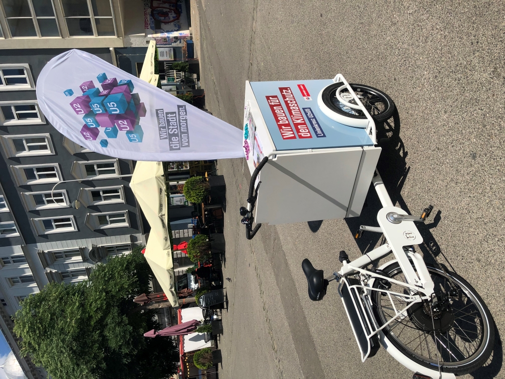 U2xU5 Lastenrad am Siebenbrunnenplatz