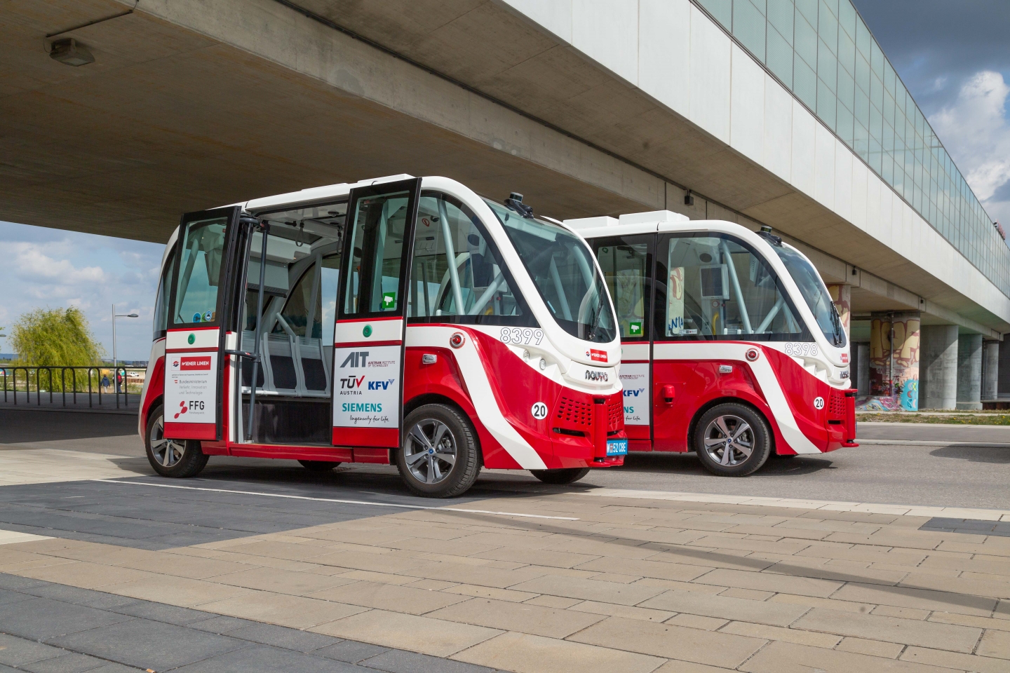 Autonomer Bus Probebetrieb in der Seestadt