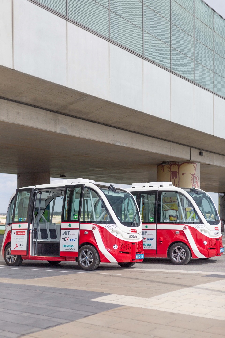 Autonomer Bus Probebetrieb in der Seestadt