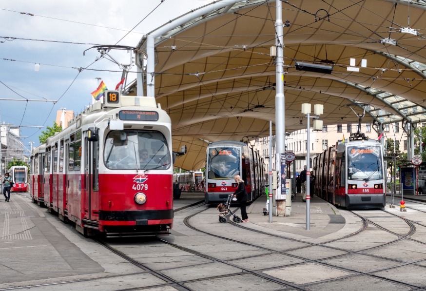 Linie 18 in Fahrtrichtung Schlachthausgasse