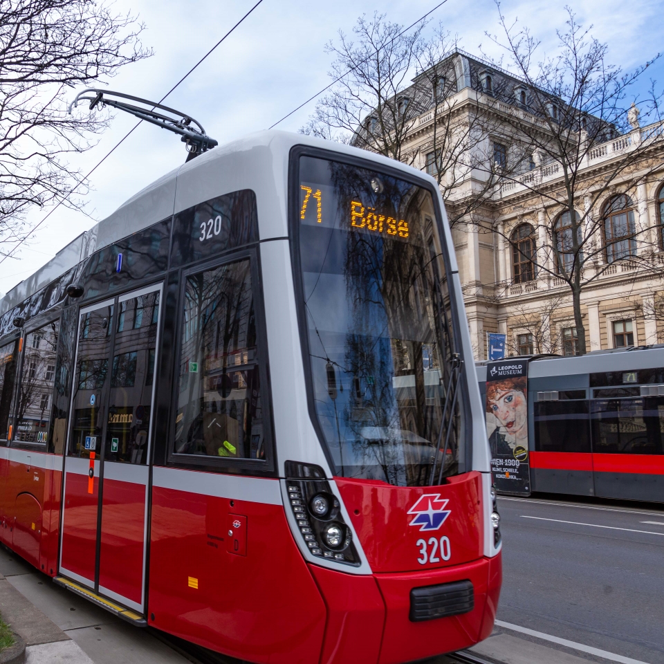 Flexity Linie 71 am Ring