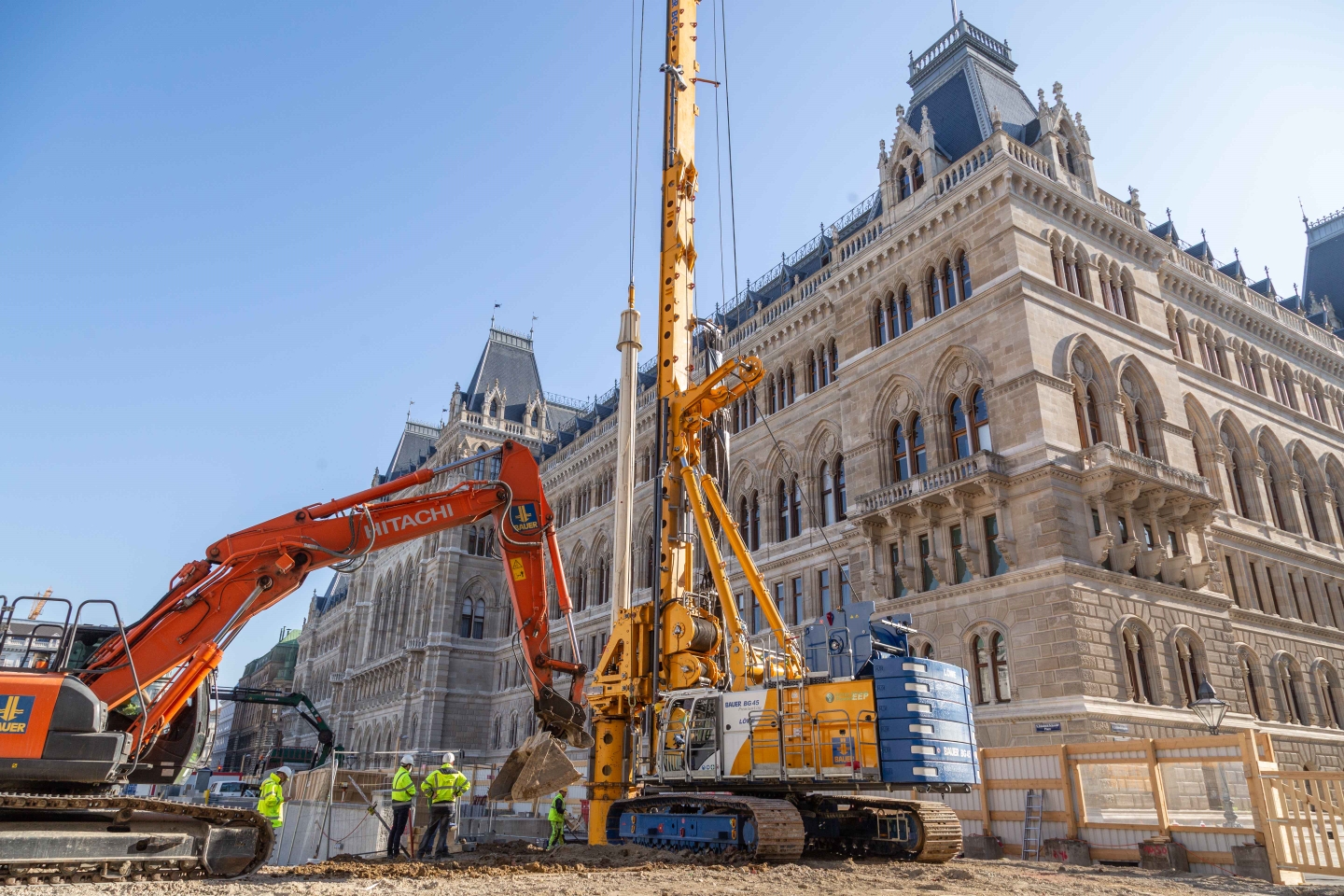 Umbauarbeiten U2xU5 Bohrung Rathaus