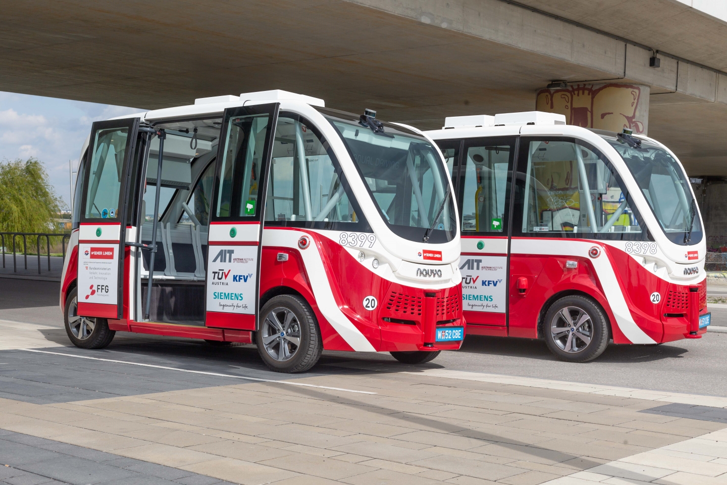 Autonomer Bus Probebetrieb in der Seestadt