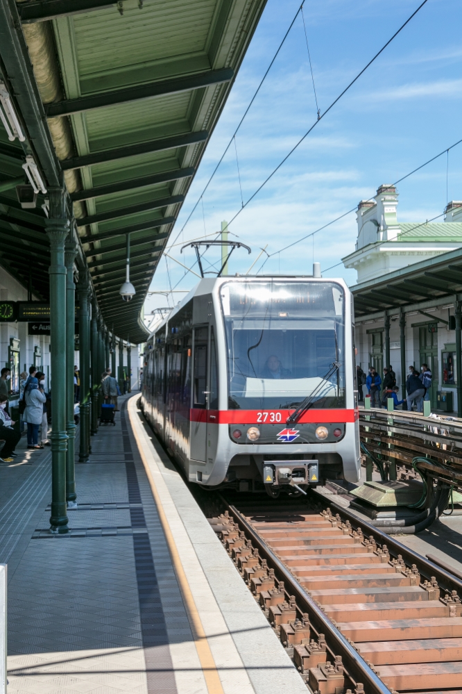 Die Linie U6 in der Station Josefstädter Straße