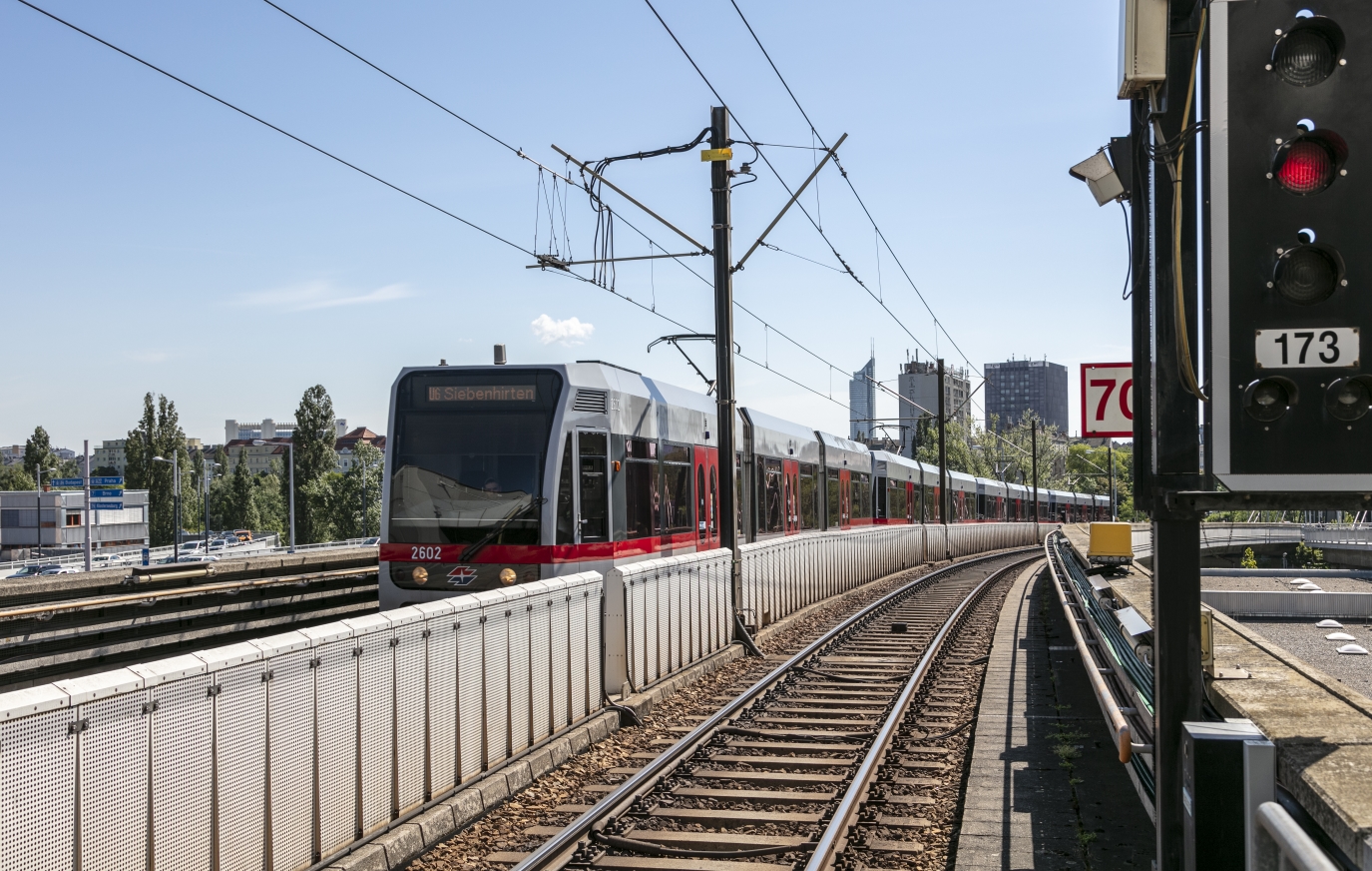 Die Linie U6 bei der Station Spittelau