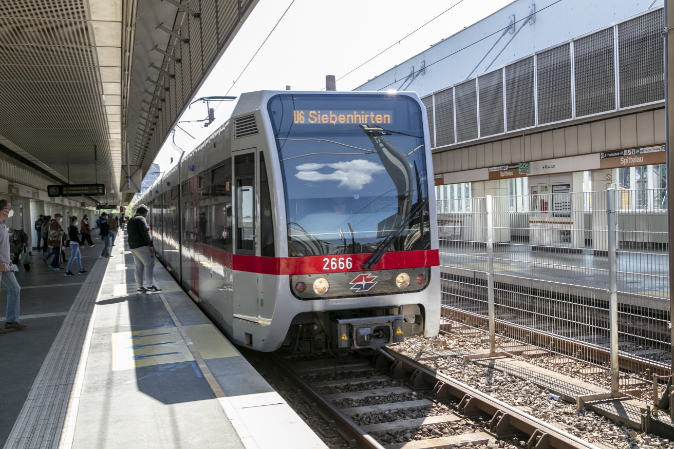 Die Linie U6 in der Station Spittelau