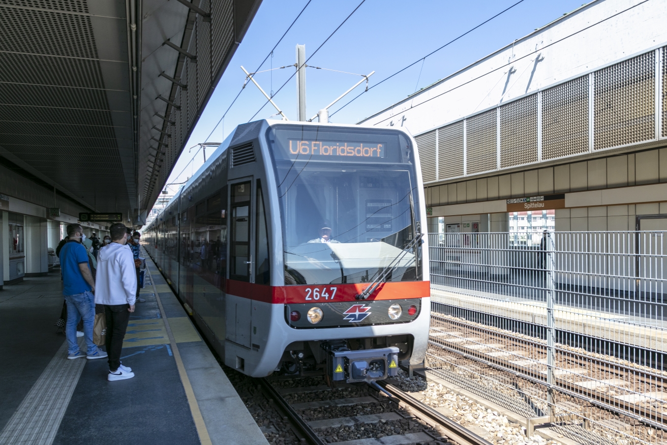 Die Linie U6 in der Station Spittelau