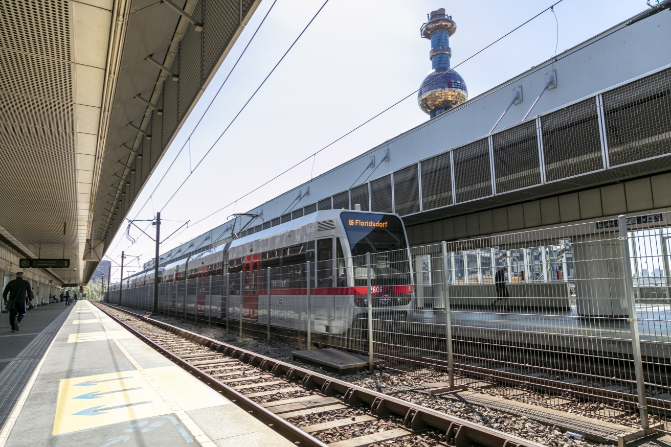 Die Linie U6 in der Station Spittelau