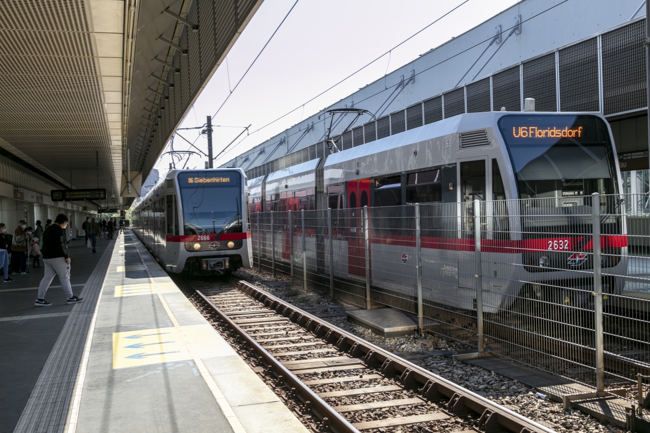 Die Linie U6 in der Station Spittelau