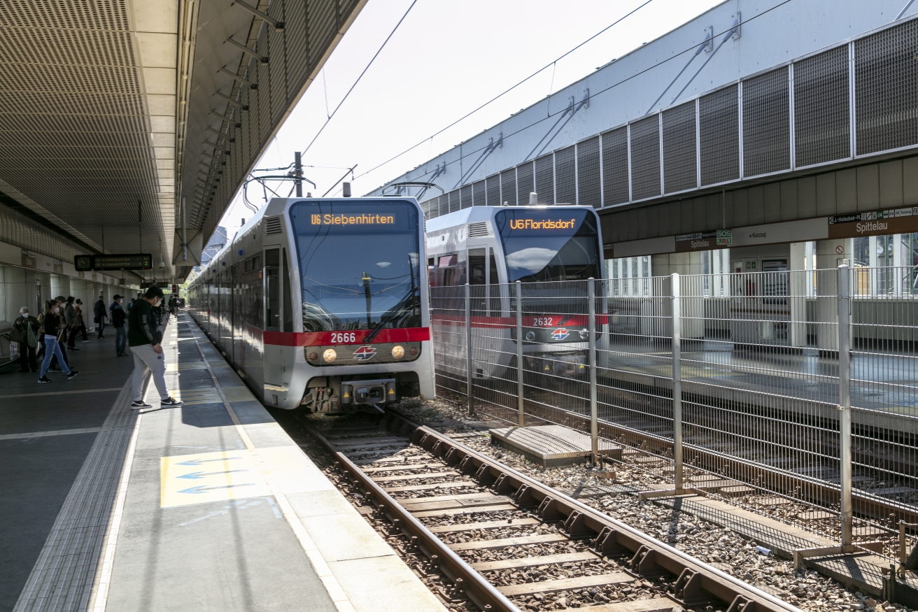 Die Linie U6 in der Station Spittelau