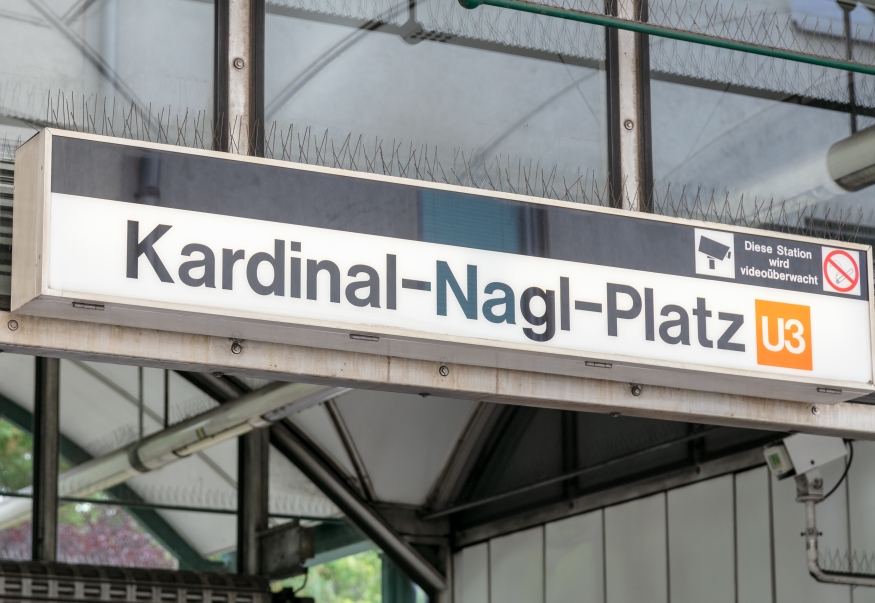 U3 Aufschrift Kardinal-Nagl-Platz