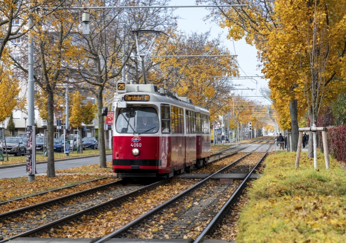 Type E2-c5 als Linie 25 in Aspern unterwegs