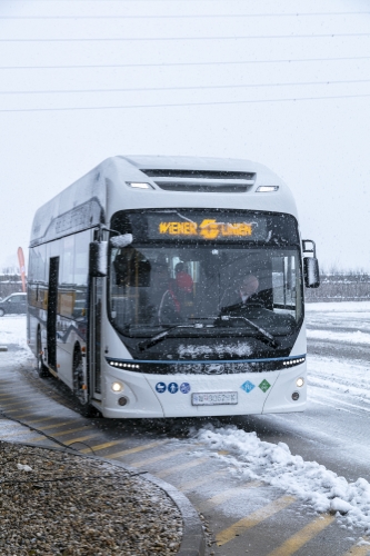 Präsentation des neuen Wasserstoffbusses in der Garage Leopoldau