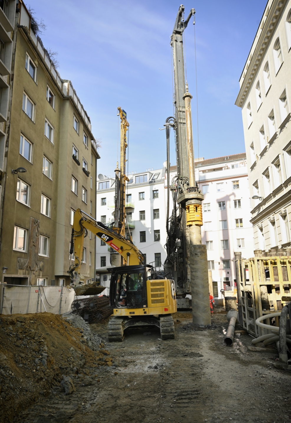 Bauarbeiten in der Siebenbrunnengasse