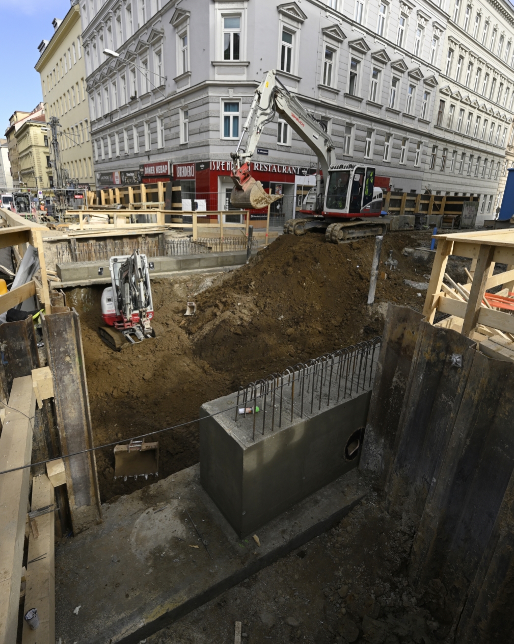 U2 Baustelle Gleiswechselanlage Reinprechtsdorfer Straße