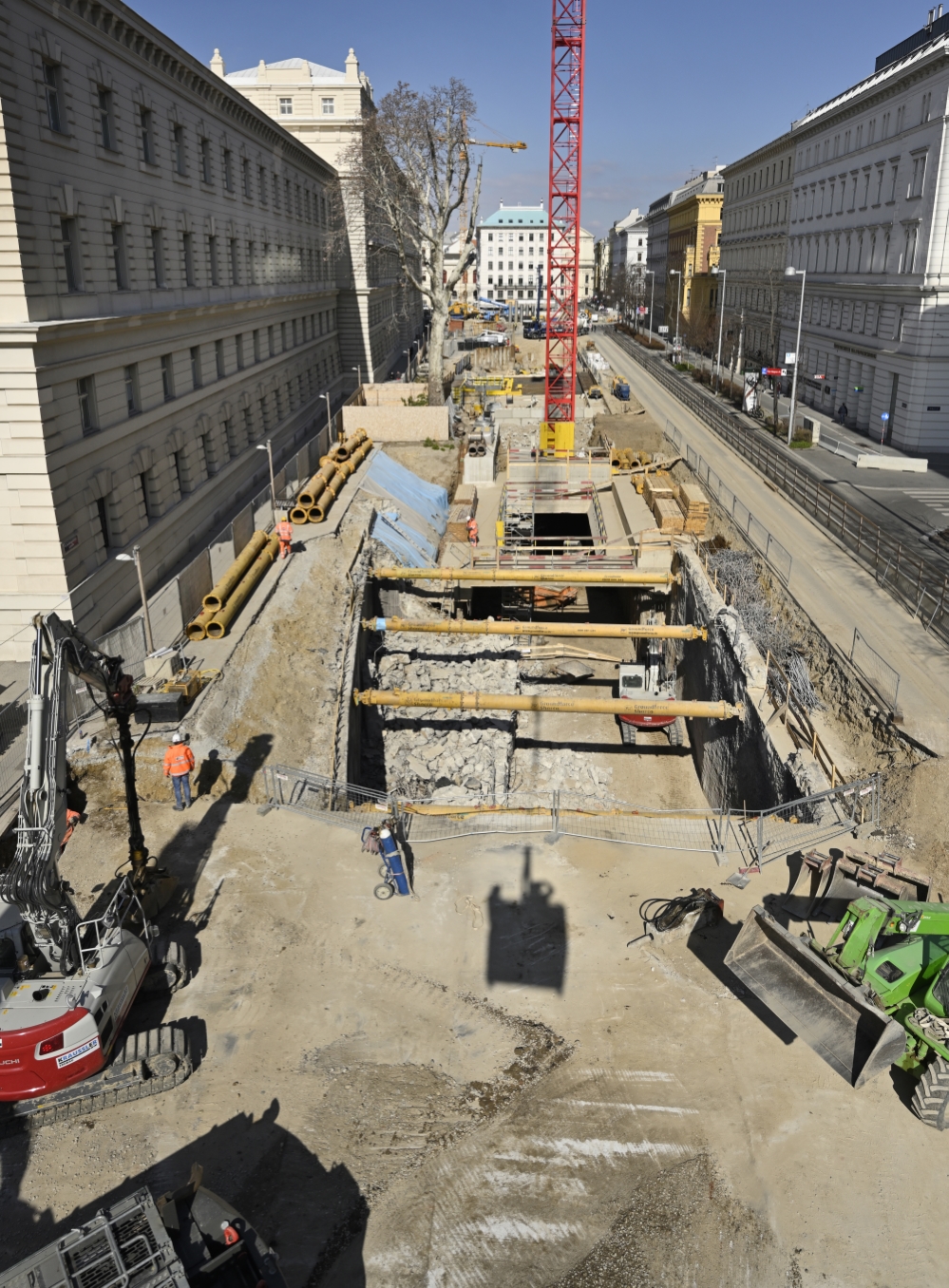 U-Bahn Baustelle in der Landesgerichtsstraße