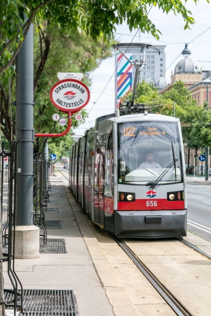 Die Ersatzlinie U2z für die eingestellte U2 zwischen Schottenring und Karlsplatz