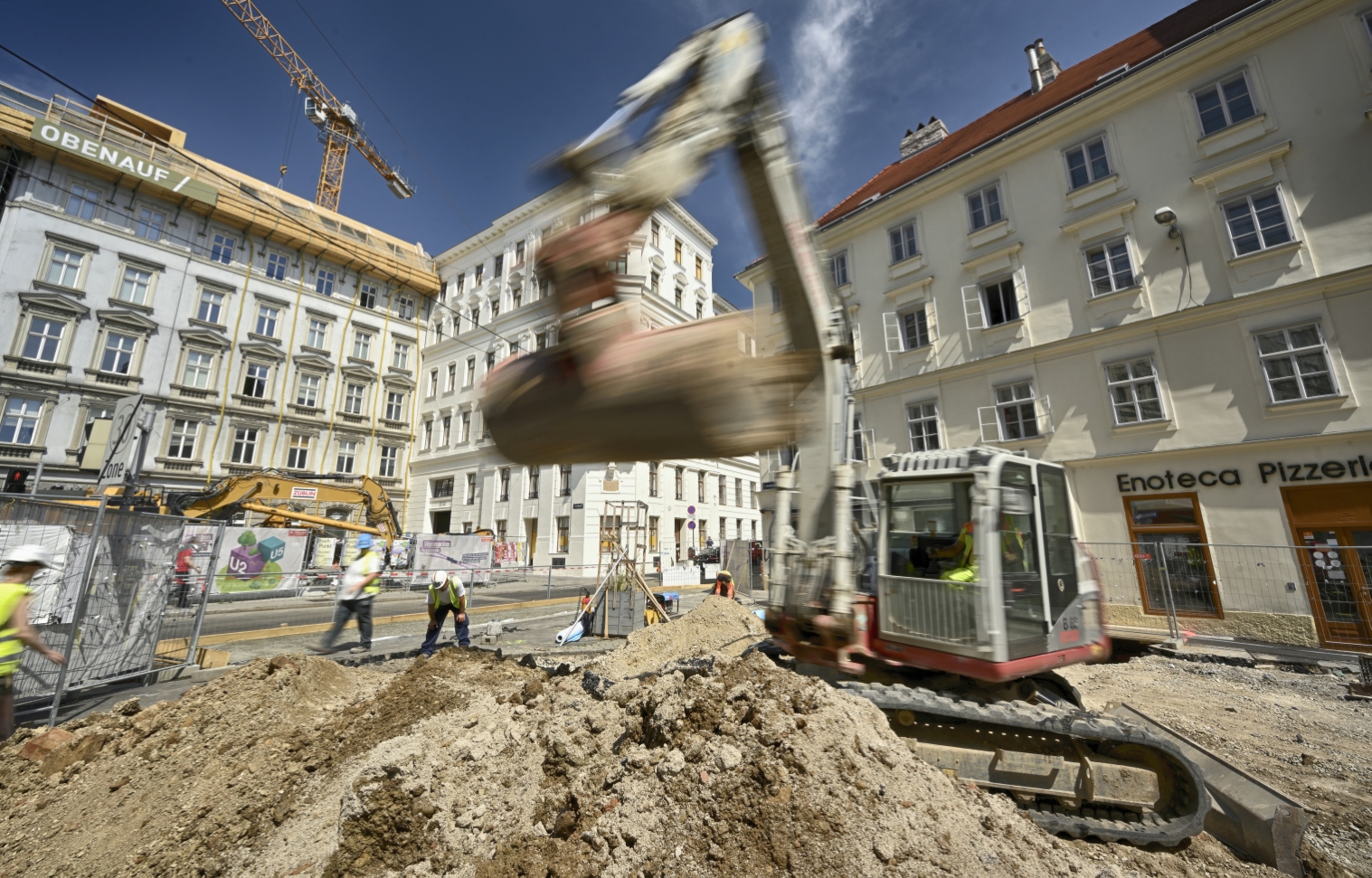 Bauarbeiten U2, Augustinplatz