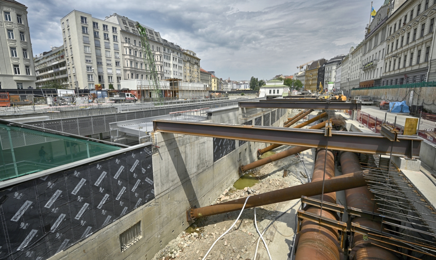 Bauarbeiten Linienkreuz U2U4, Pilgramgasse