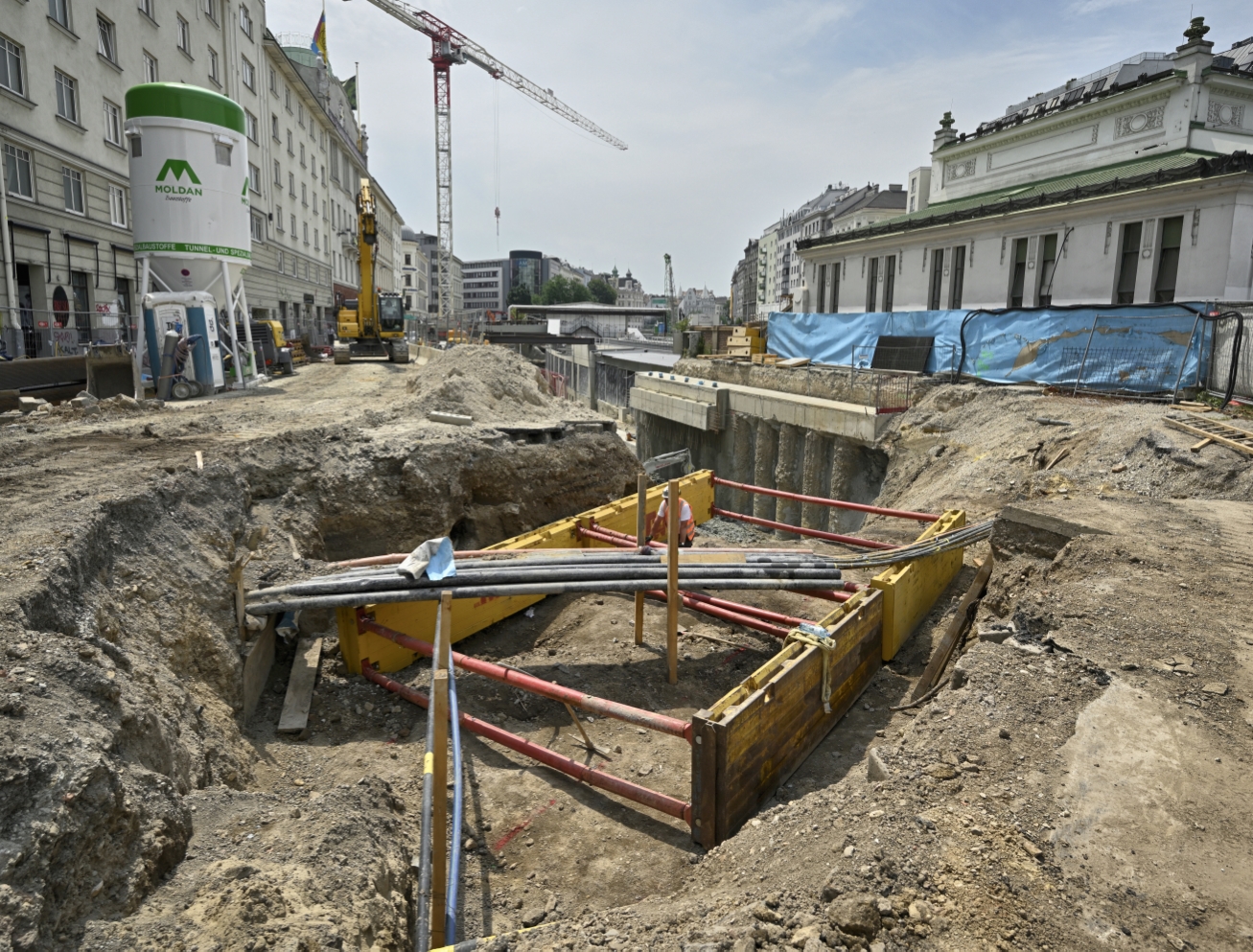 Bauarbeiten Linienkreuz U2U4, Pilgramgasse