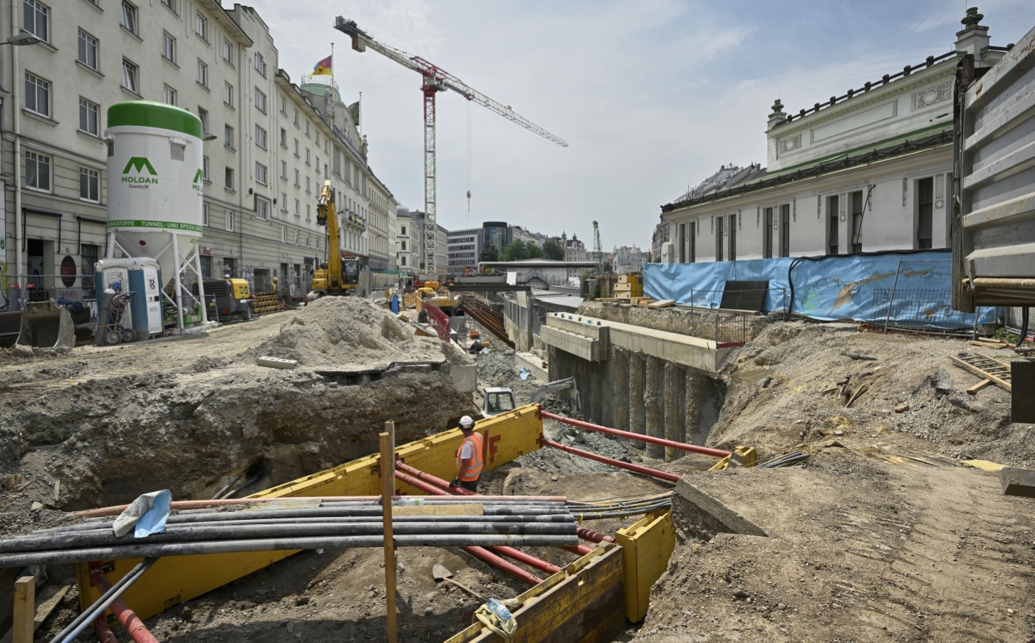 Bauarbeiten Linienkreuz U2U4, Pilgramgasse