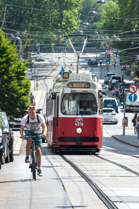 Die Linie 40 in der Währingerstraße