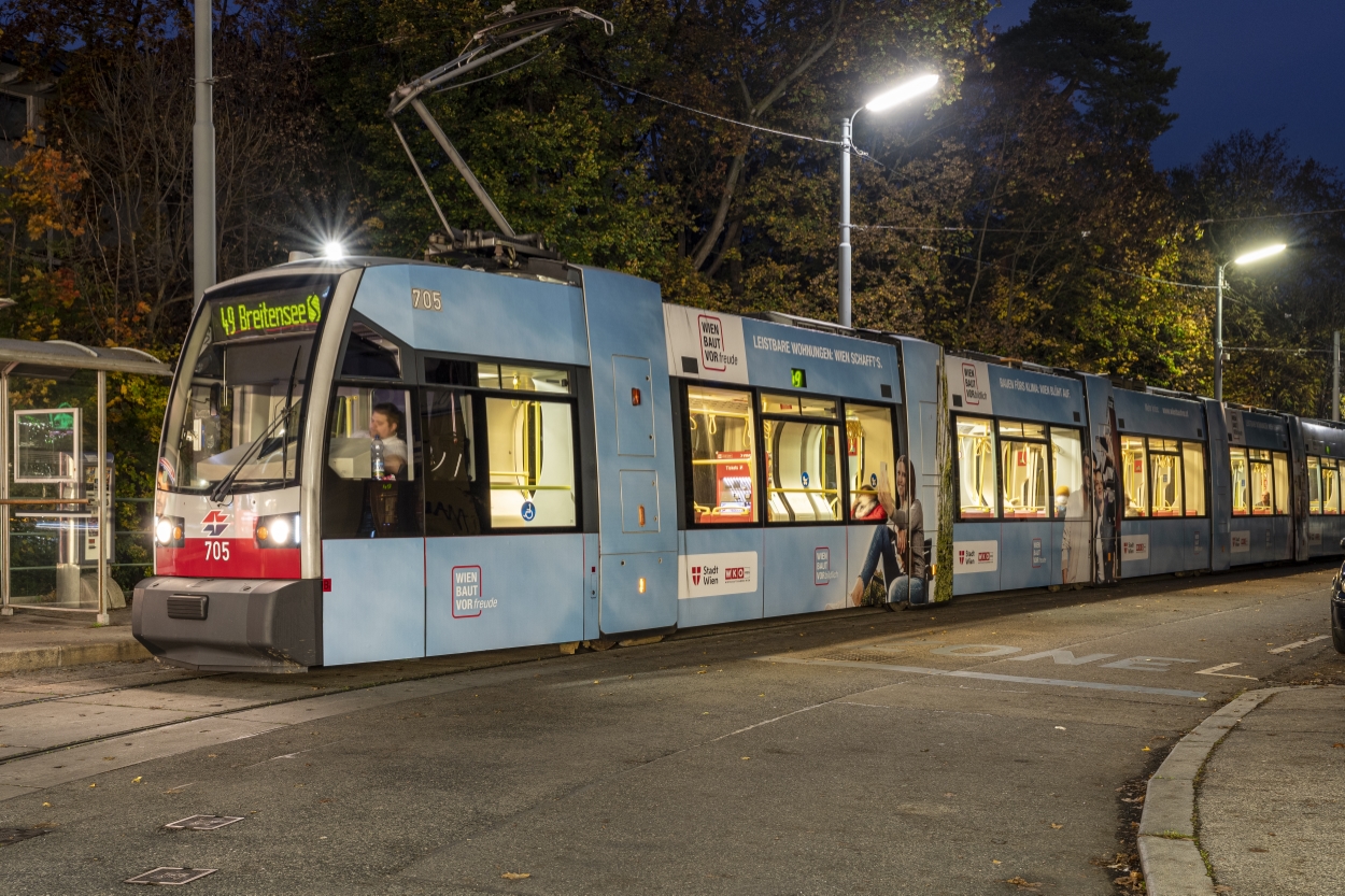 Die Linie 49 in der End und Anfangsstelle Hütteldorf