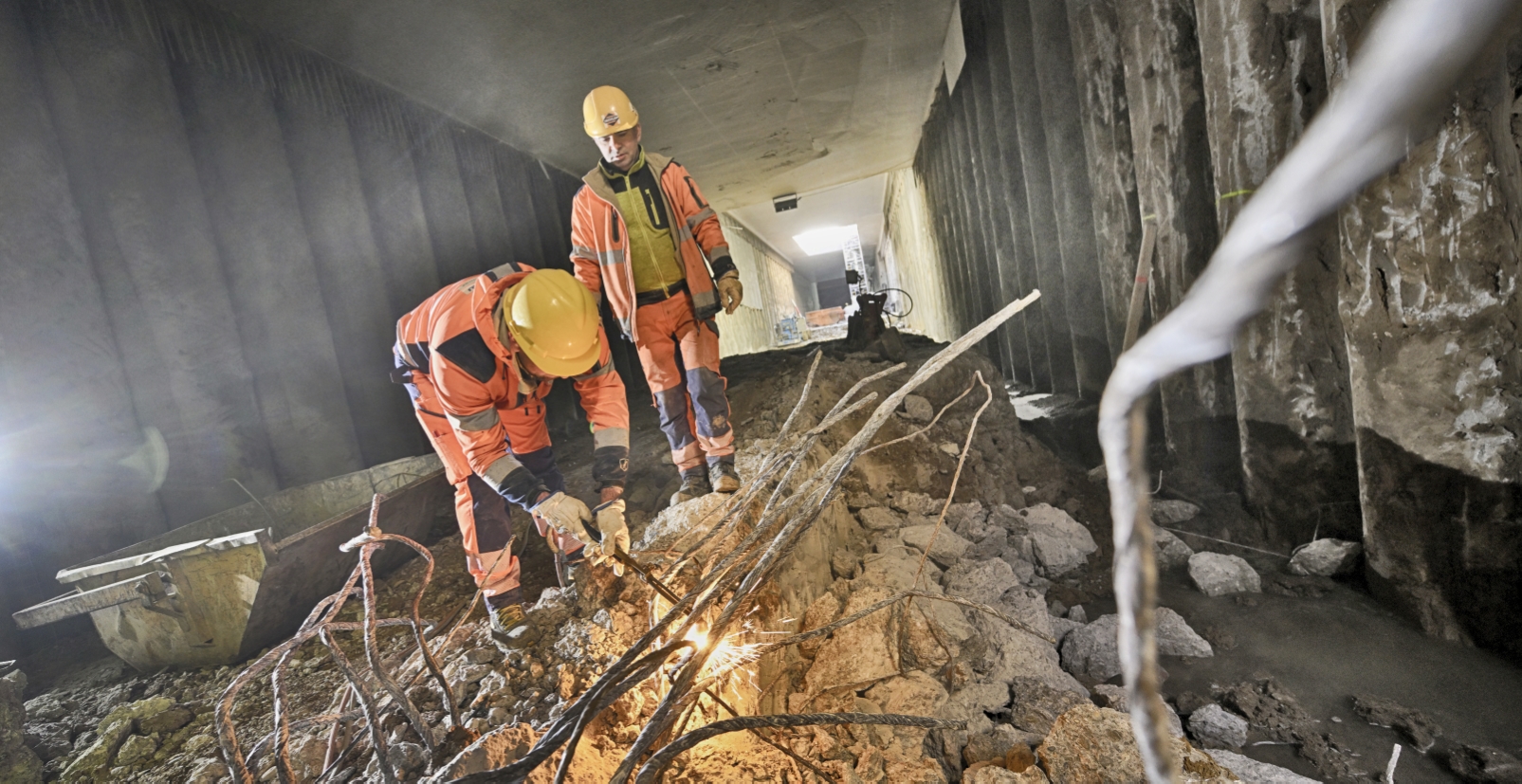 Baustelle U2xU5 Rathaus im Bereich der Landesgerichtsstraße