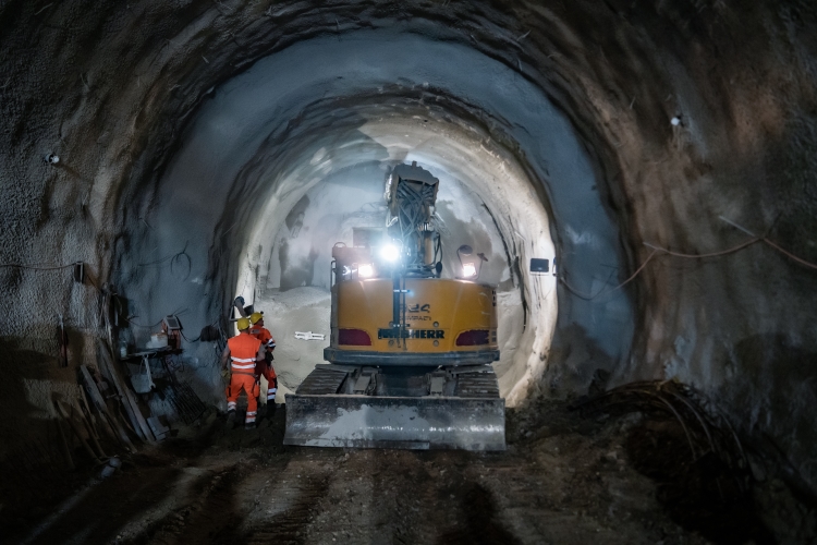 U2-Tunnelbaustelle im Bereich Schottentor