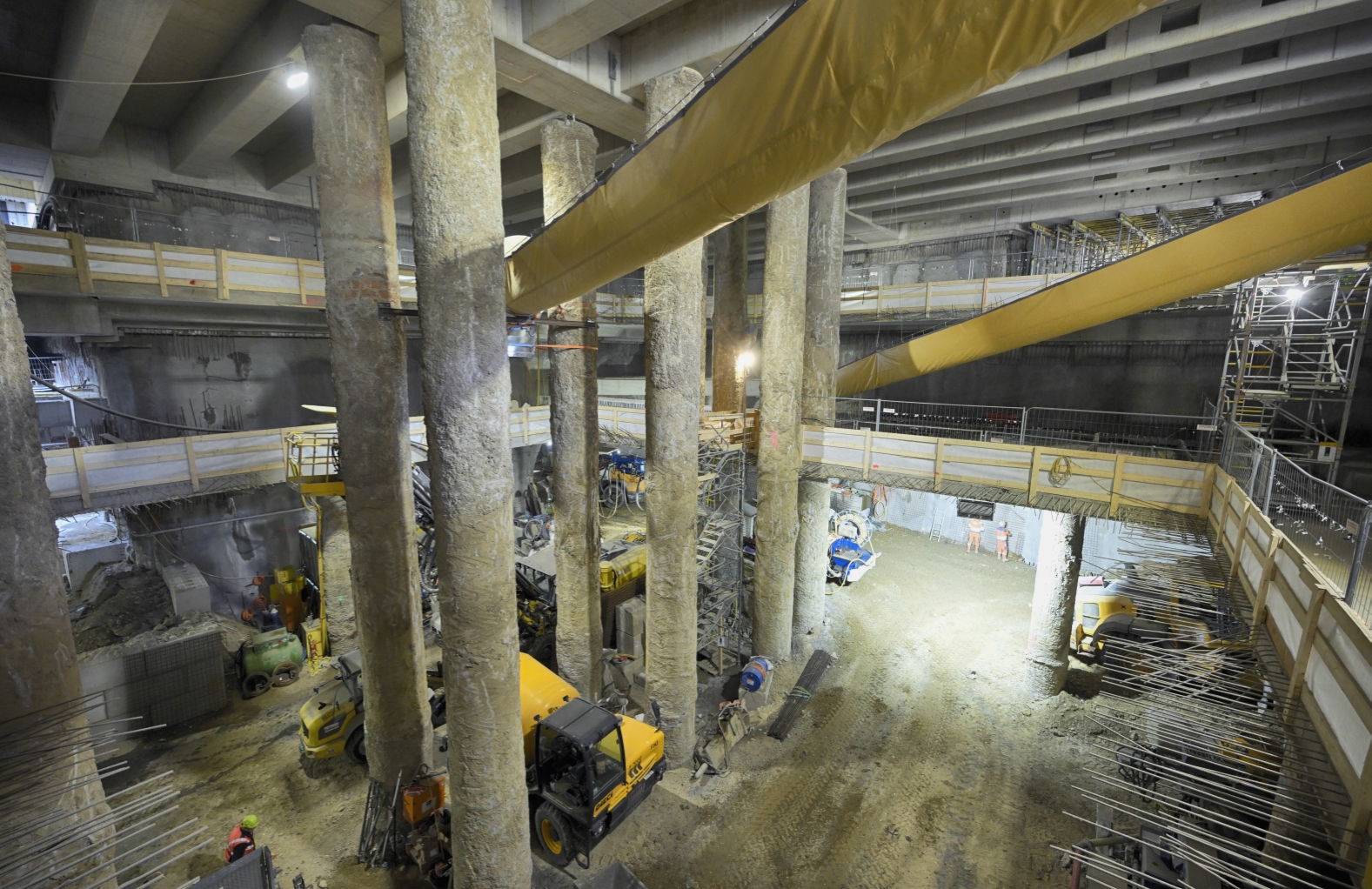 Baustelle für die neue U5-Station Frankhplatz