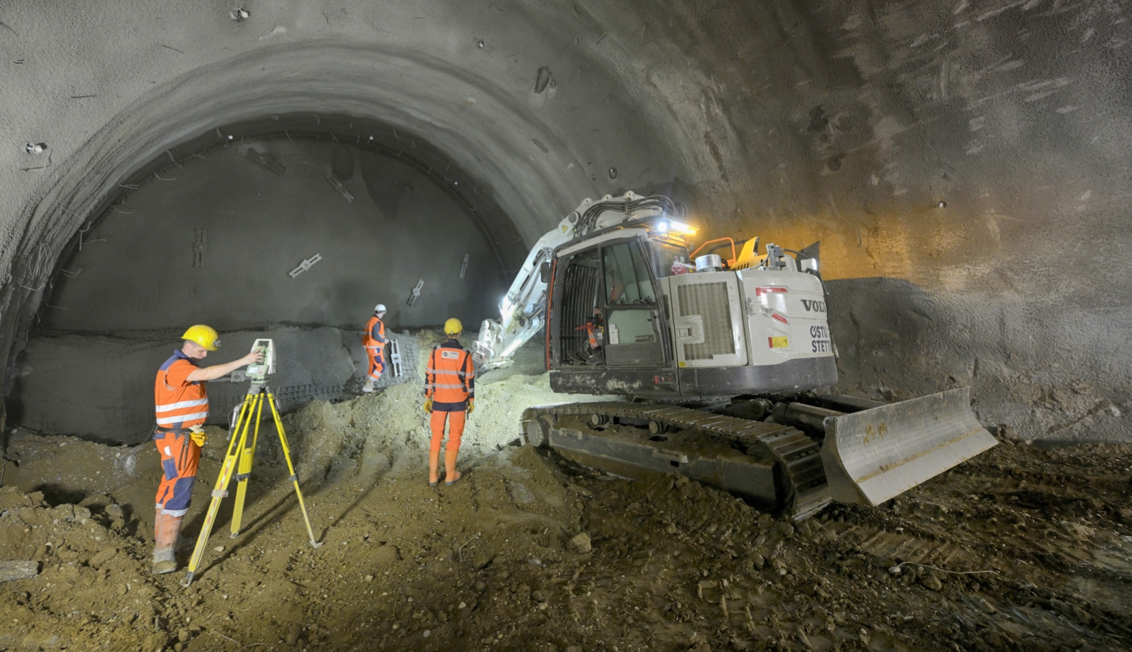 Tunnelbauarbeiten für den neuen U5-Tunnel im Bereich Frankhplatz