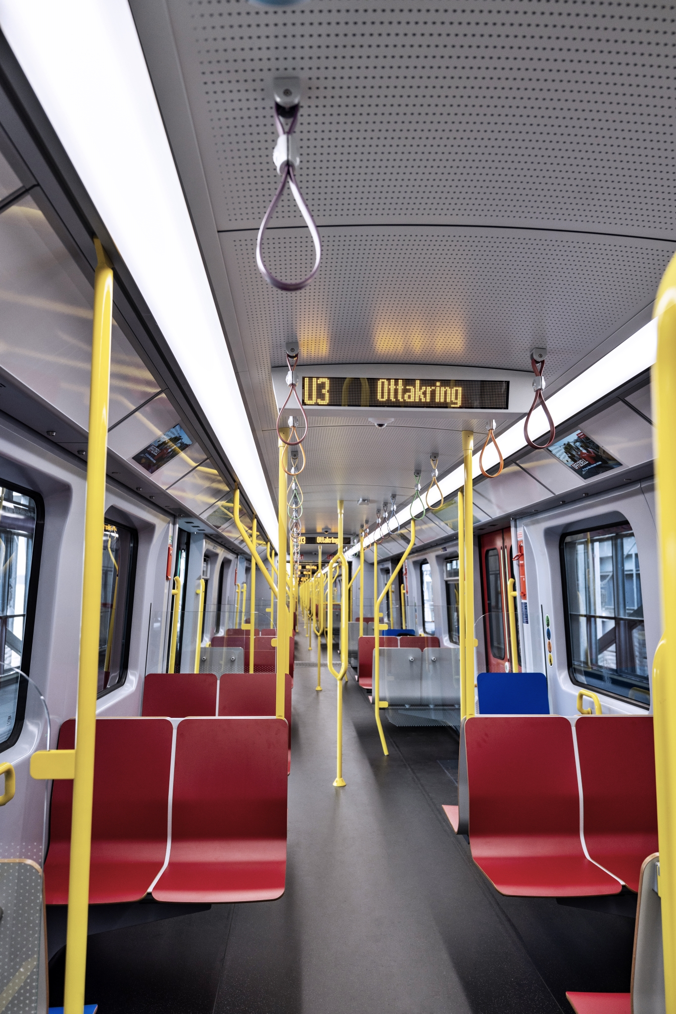 X-Wagen, neue U-Bahn Innenansicht