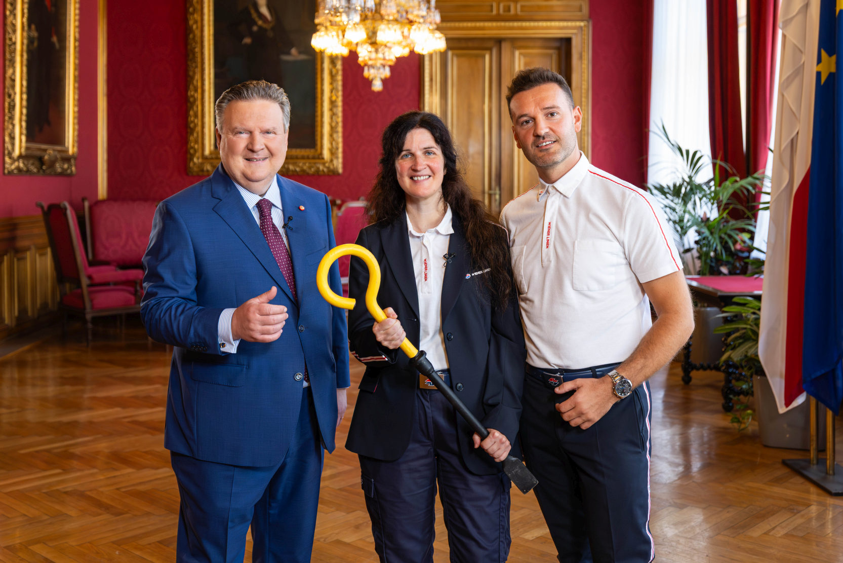 Bürgermeister Übergabe Weichenkrücke